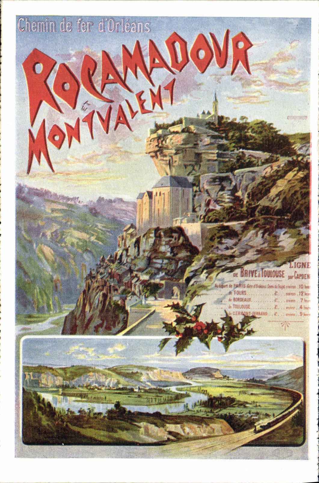 CPA Train Chemin de fer d'Orleans Rocamadour Montavlent 