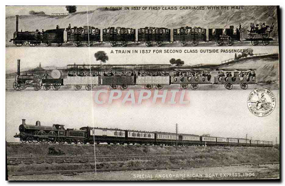 CPA Train Special Anglo American Boat Express 1904