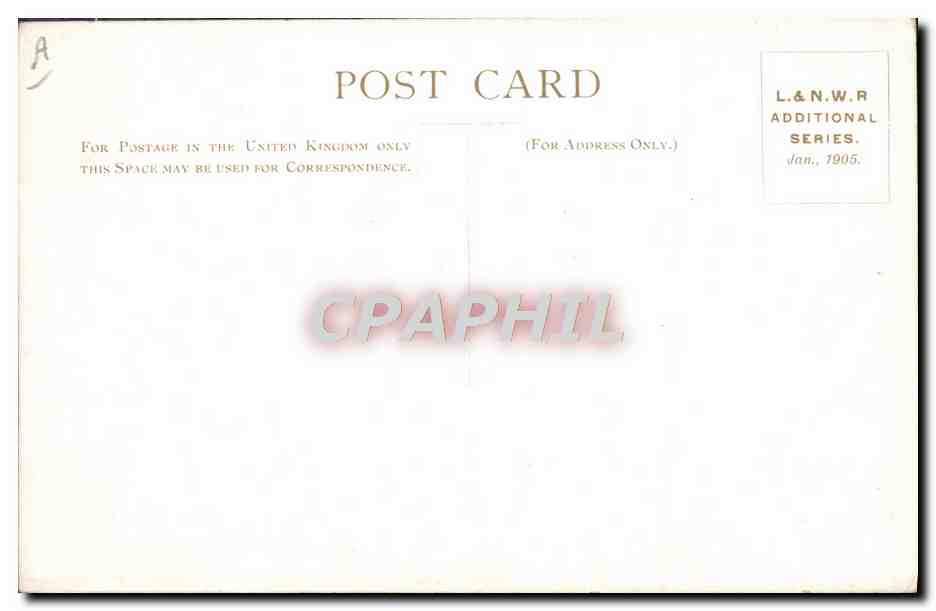 CPA Train Special Anglo American Boat Express 1904 — Rückseite