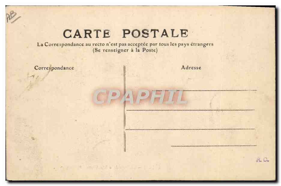 CPA Tramway Beziers La place de la Republique  — Rückseite