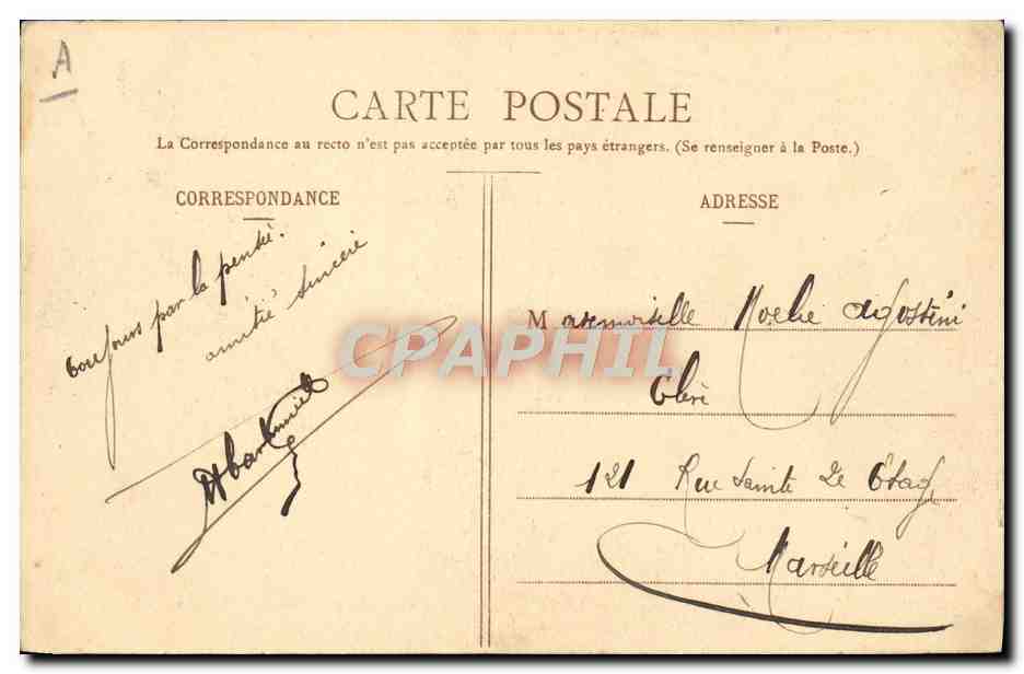 CPA Tramway Nancy Rue St Dizier Point central — Rückseite