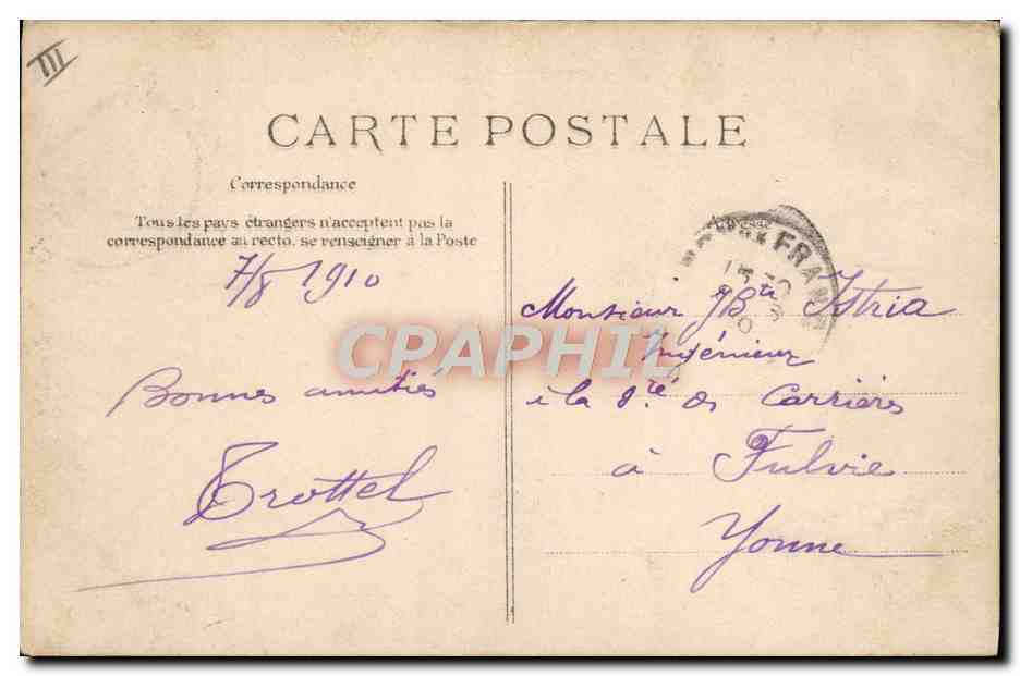 CPA Tramway Le Treport Quai Francois 1er Vu du Musoir  — Rückseite
