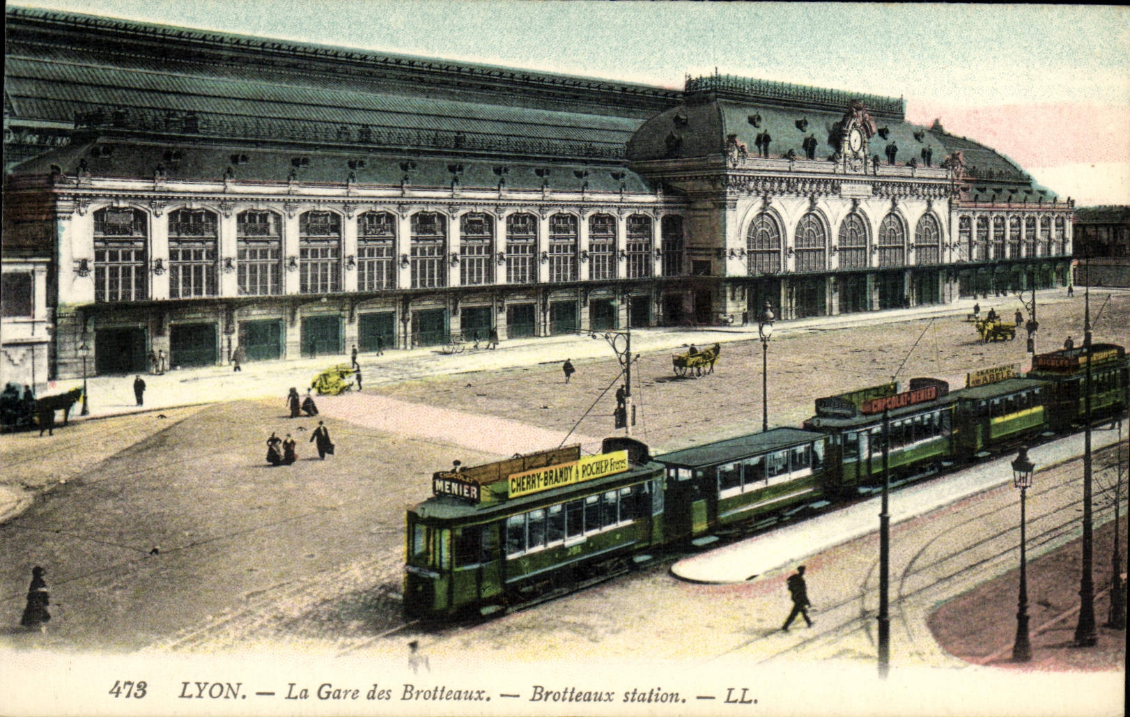 CPA Tramway Lyon La gare des Brotteaux Cherry Brandy