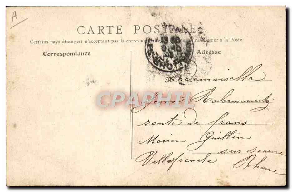 CPA Tramway Lyon Le cours Morand Byrrh  — Rückseite