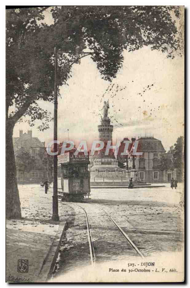 CPA Tramway Dijon Place du 30 octobre La Menagere 