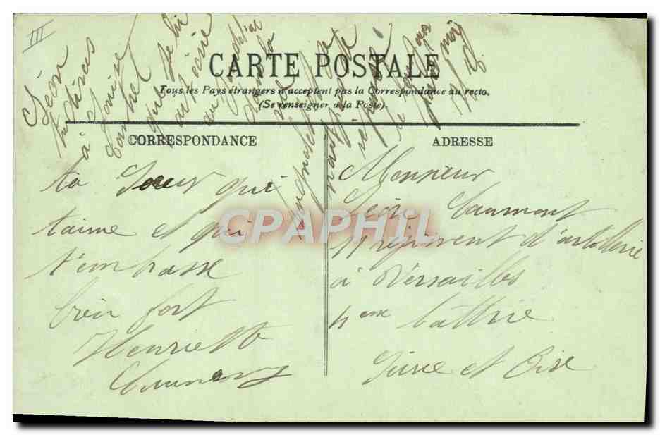 CPA Tramway Le Havre la Rue de Paris  — Rückseite