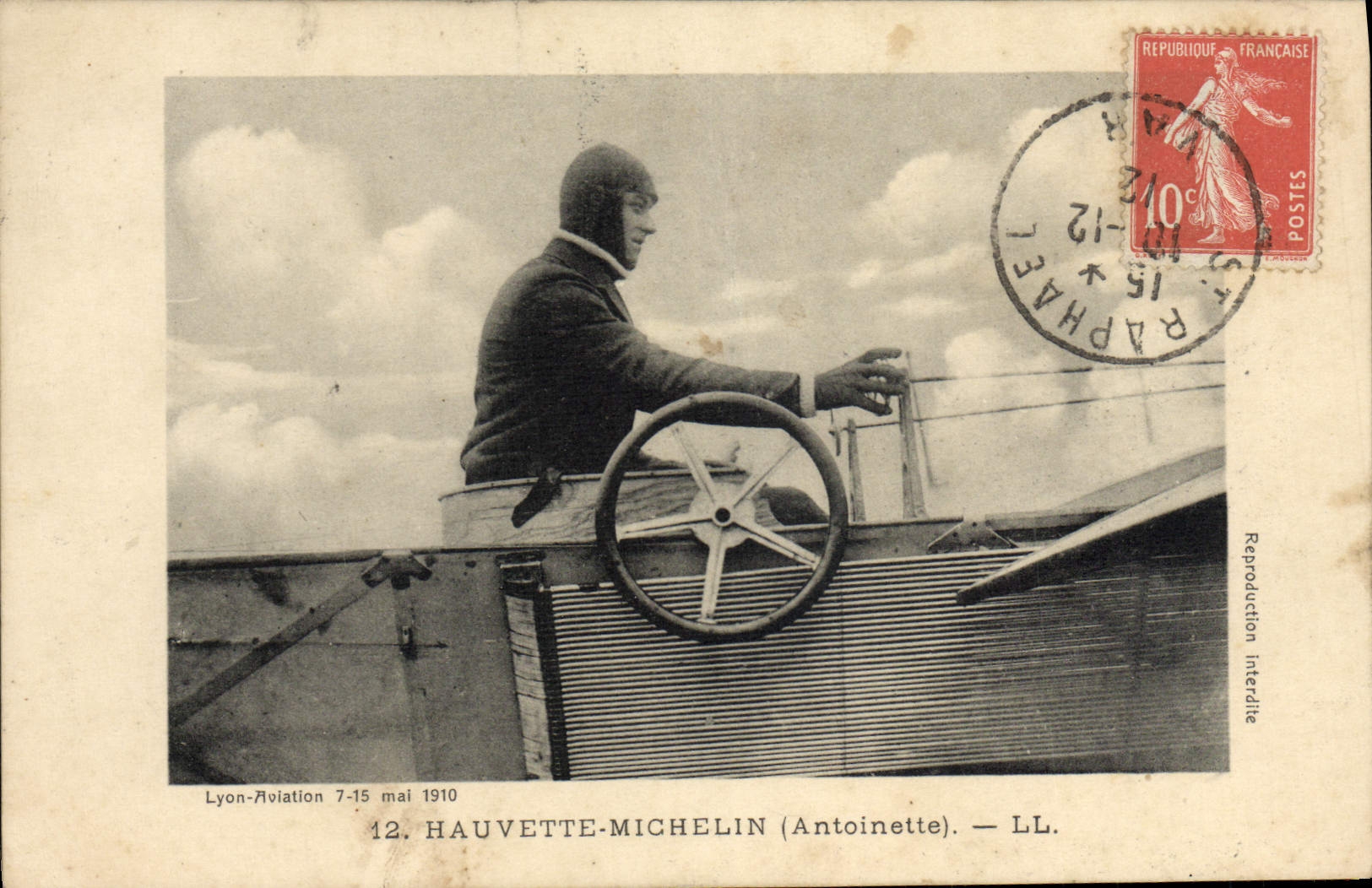 CPA Avion Aviation Hauvette Michelin Antoinette 