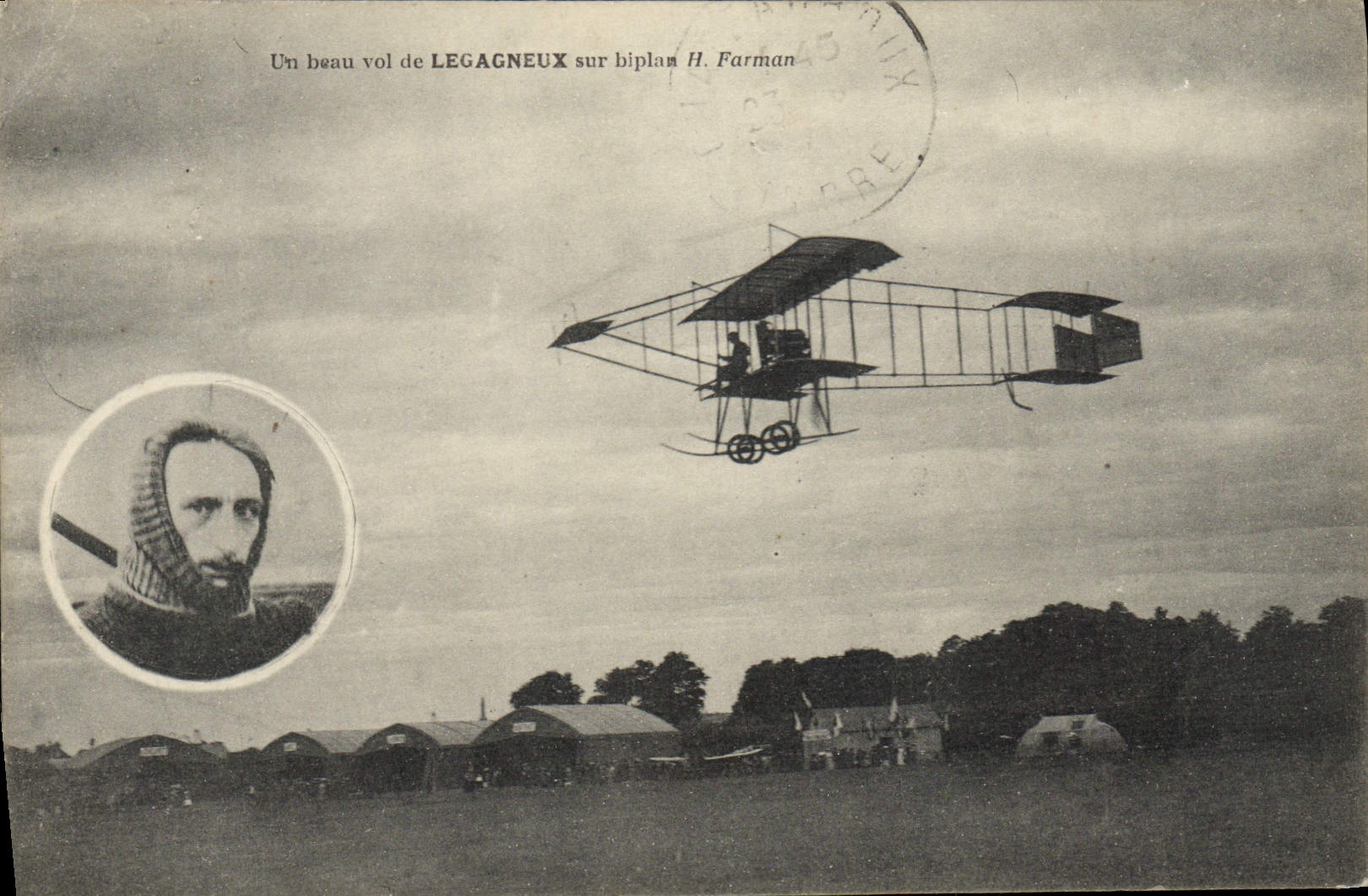 Vol d'aviateur LEGAGNEUX — H. Farman — éditeur non visible