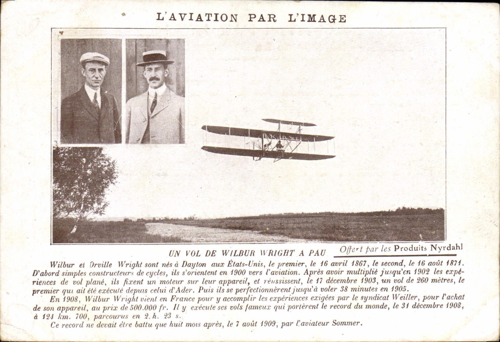 CPA Avion Aviation Un vol de Wilbur Wright a Pau 