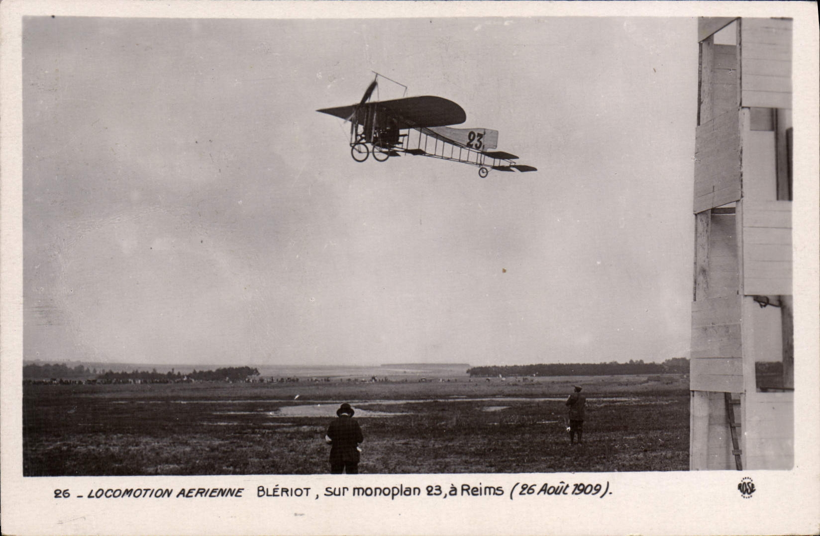 CPA Avion Aviation Bleriot sur monoplan a Reims 26 aout 1909 