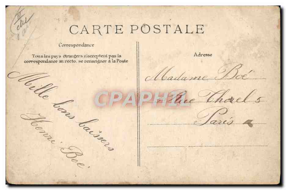 CPA Avion Aviation Darioli sur monoplan Bleriot  — Rückseite
