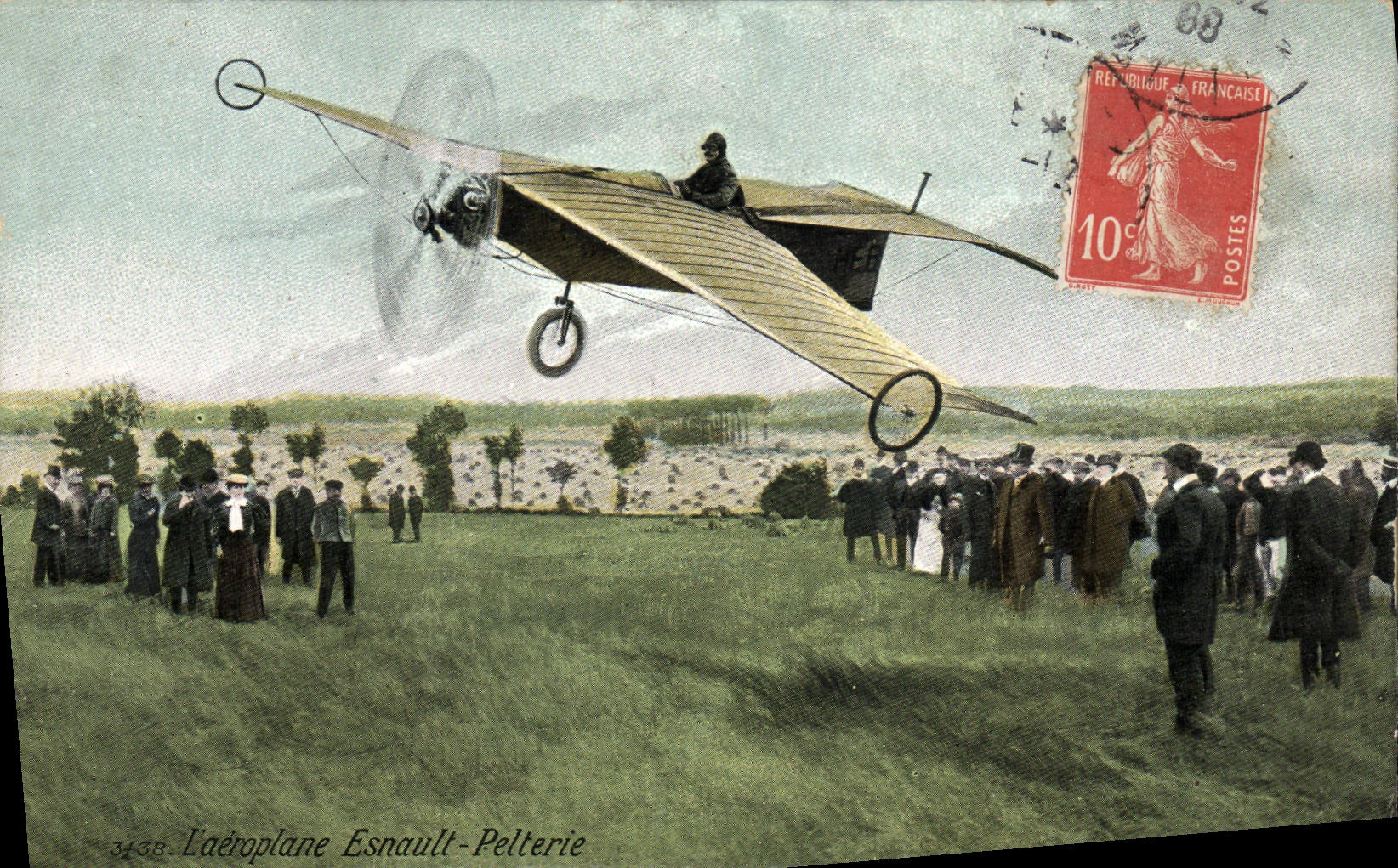 CPA Avion Aviation Aeroplane Esnault Pelterie 