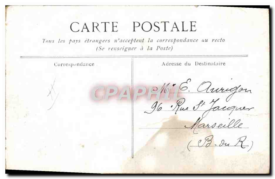 CPA Avion Aviation Les marins du Harpon abordent l'aeroplane Latham — Rückseite