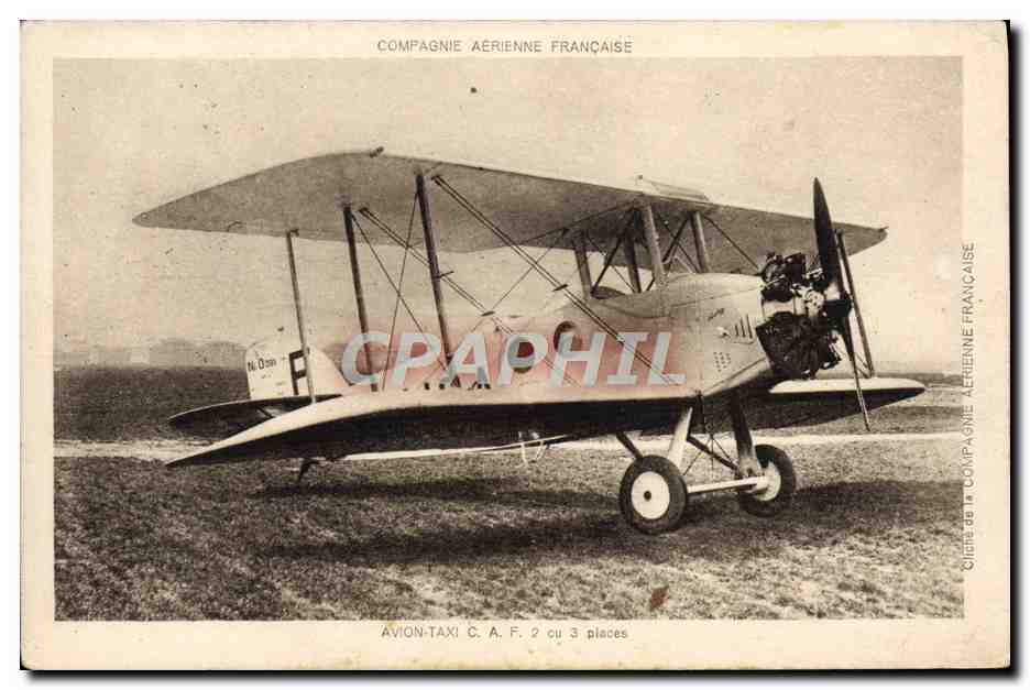 CPA Avion Aviation Avion Taxi CAF Compagnie Aerienne Francaise 