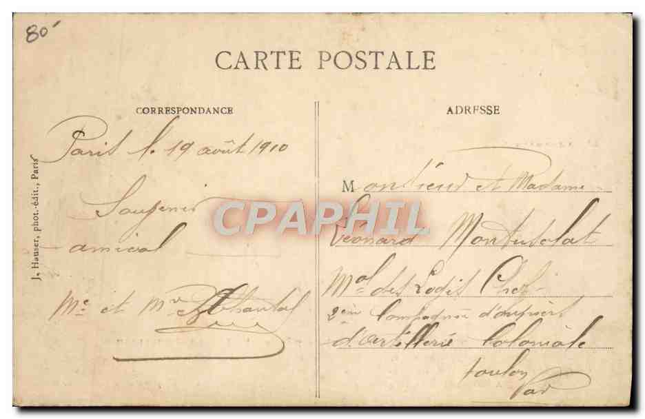 CPA Avion Aviation Biplan H Farman pilote par le lieutenant Camermann — Rückseite