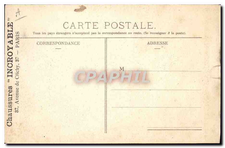 CPA Automobile Circuit d'Auvergne Coupe Gordon Bennett 1905 Premier tournant de Rochefort  — Rückseite