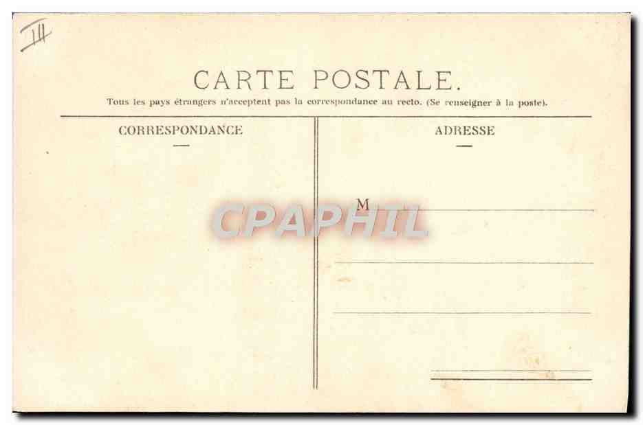 CPA Automobile Circuit d'Auvergne Coupe Gordon Bennett 1905 Route du circuit avant les 4 routes pres Clermont Ferrand  — Rückseite