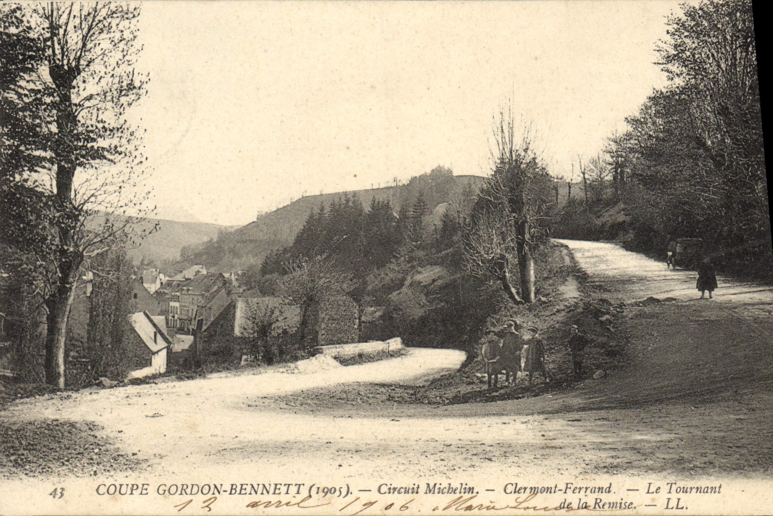 Gordon-Bennett Cuts (1905) — Michelin Circuit — Clermont-Ferrand — The Turn of the Remise — n°43
