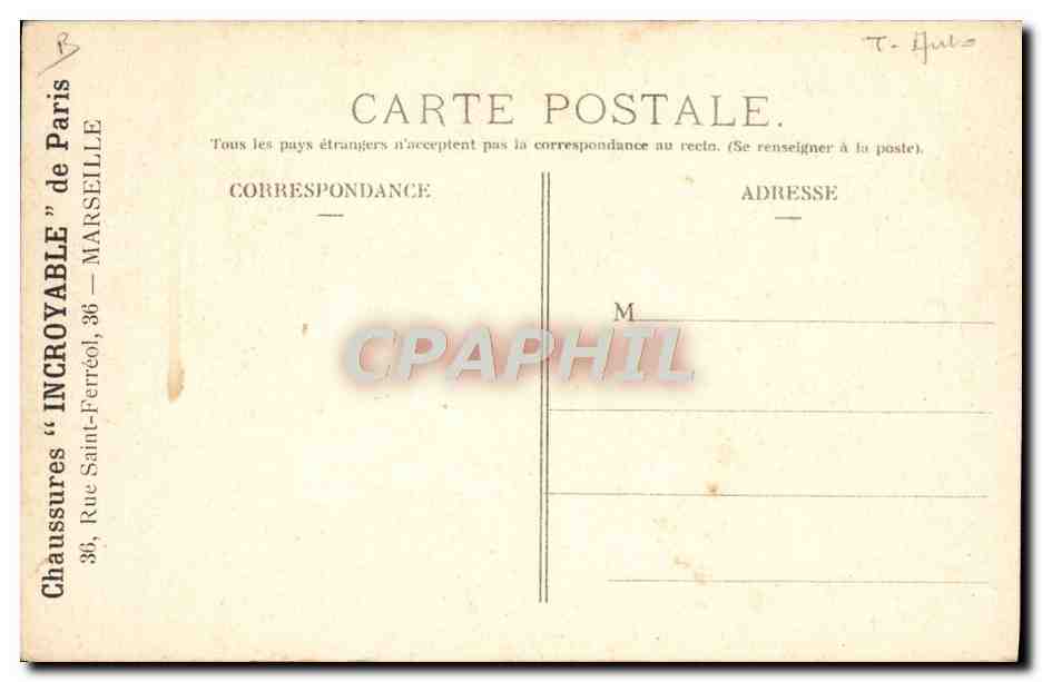 CPA Automobile Circuit d'Auvergne Coupe Gordon Bennett 1905 Nebouzat tournant des 4 routes — Verso