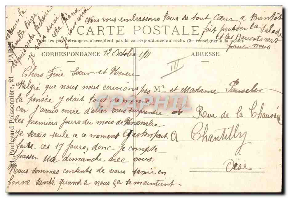 CPA Automobile Circuit d'Auvergne Coupe Gordon Bennett 1905 Descendant le grand tournant vers Plaisance  — Rückseite