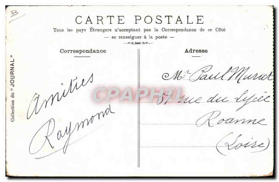 CPA Automobile Circuit d'Auvergne Coupe Gordon Bennett 1905 pontgibaud Une halte Caf — Rückseite