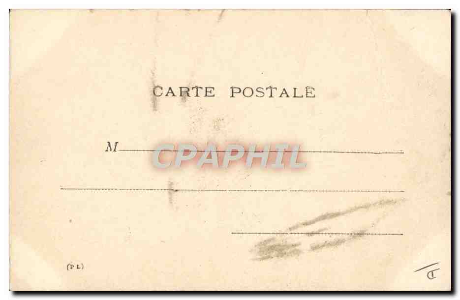 Scène avec voiture ancienne — trois personnes — carte postale roumaine — Verso