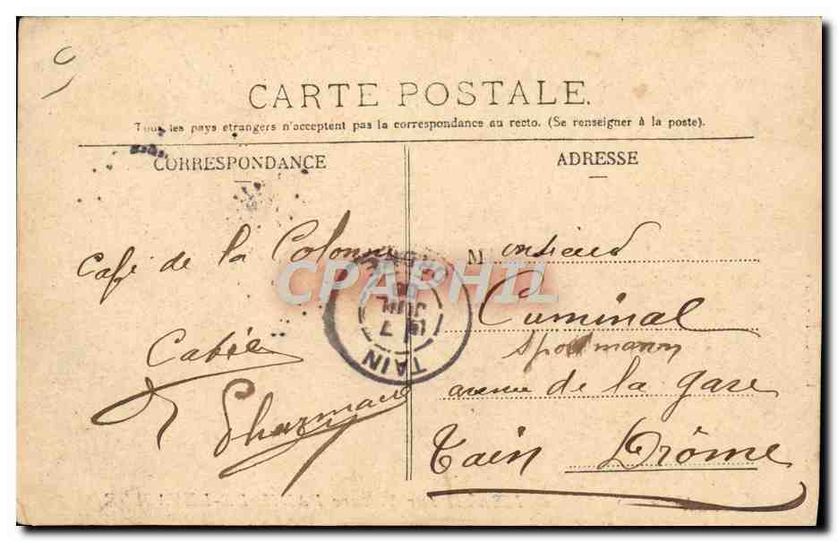 CPA Automobile Heath sur sa voiture Panhard Levassor  — Rückseite