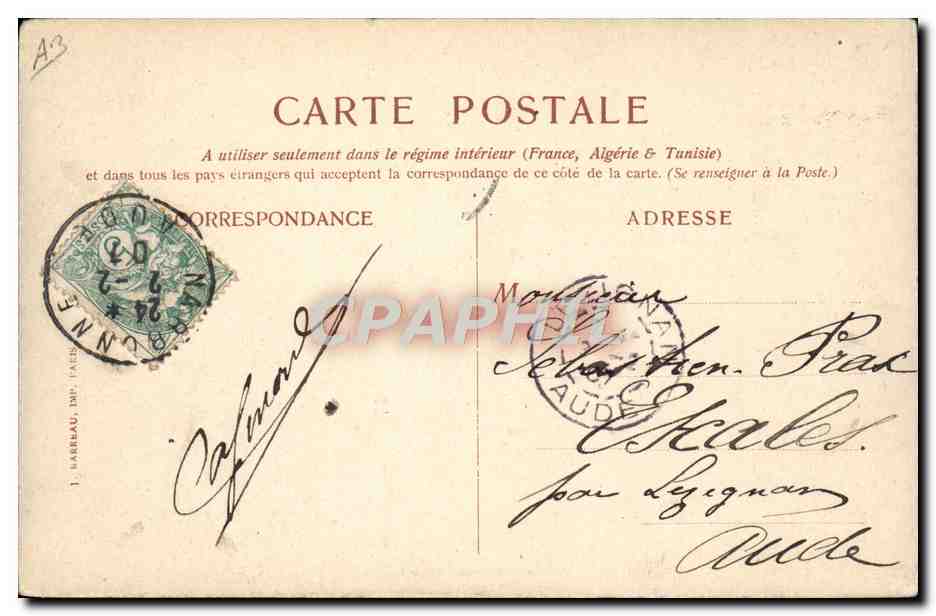 Coupé 10 HP de DION-BOUTON — Puteaux Seine — L. Cammas — Verso