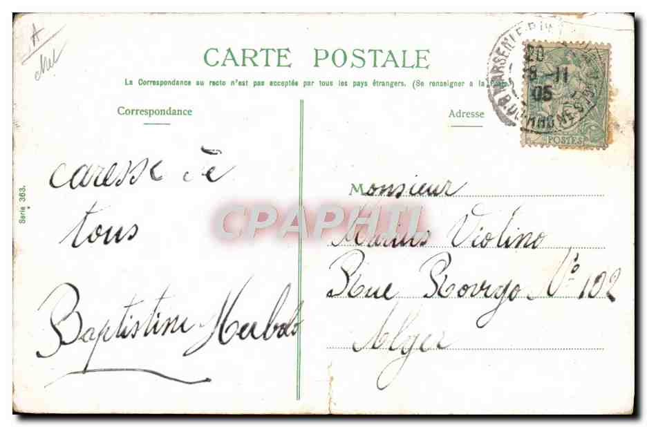 CPA Fantaisie Automobile Enfants — Rückseite