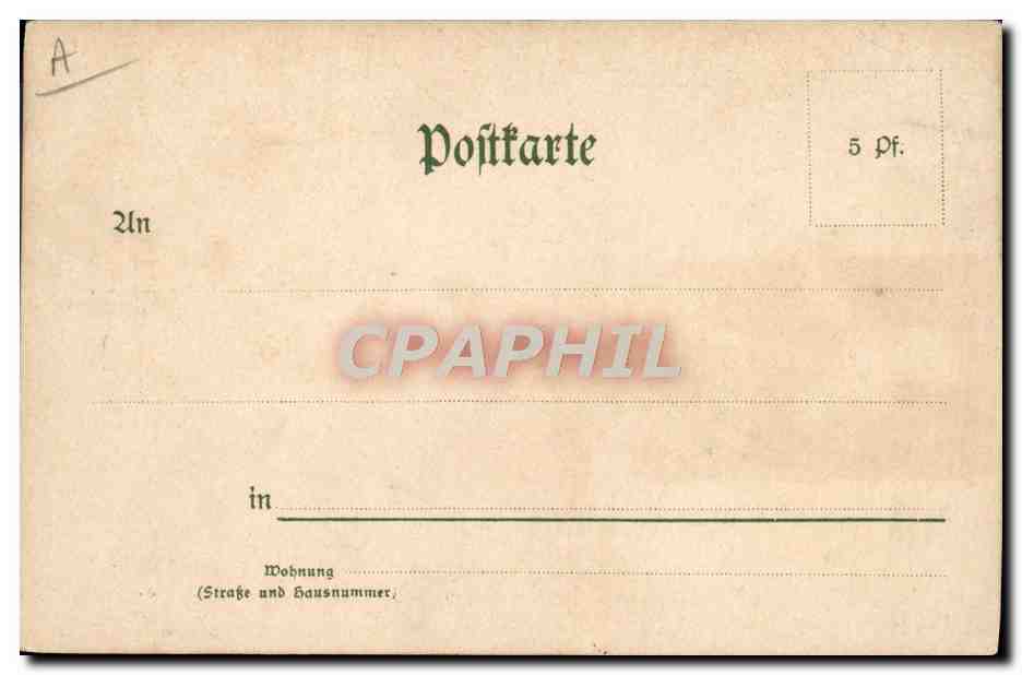 Femme en robe sombre — poème de Heinrich Heine — V.H.M. Heine Künstlerkarte N°8 — Achterkant