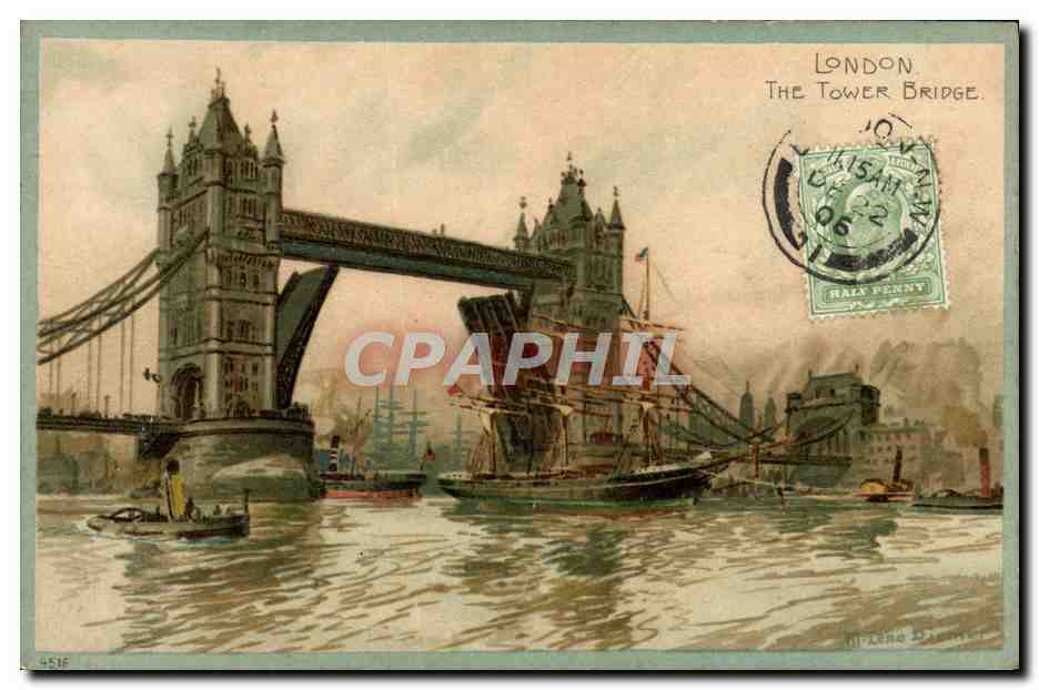 CPA London The tower bridge Bateau M Zeno Diemer