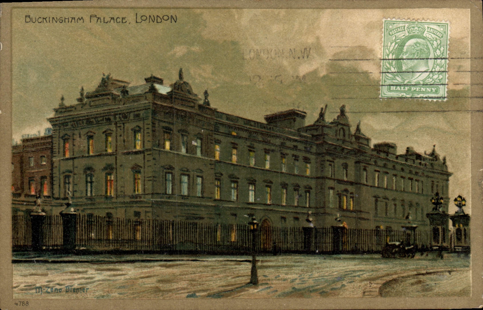 CPA London Buckingham Palace M Zeno Diemer