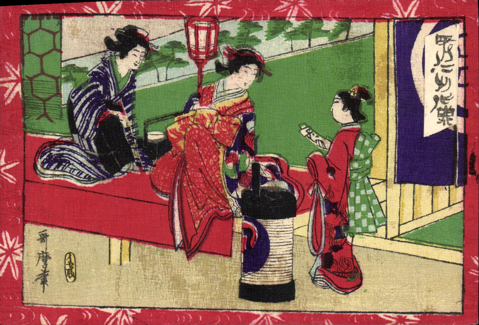 Japanese Scene — ukiyo-e engraving — publisher Utagawa Kunisada, n° 113
