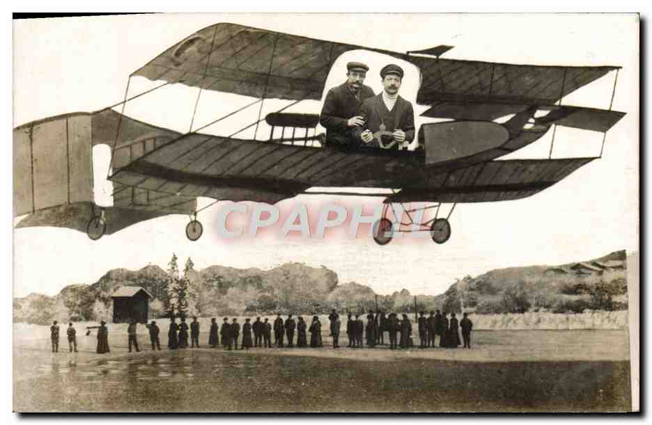 CARTE PHOTO Fantaisie Avion Aviation