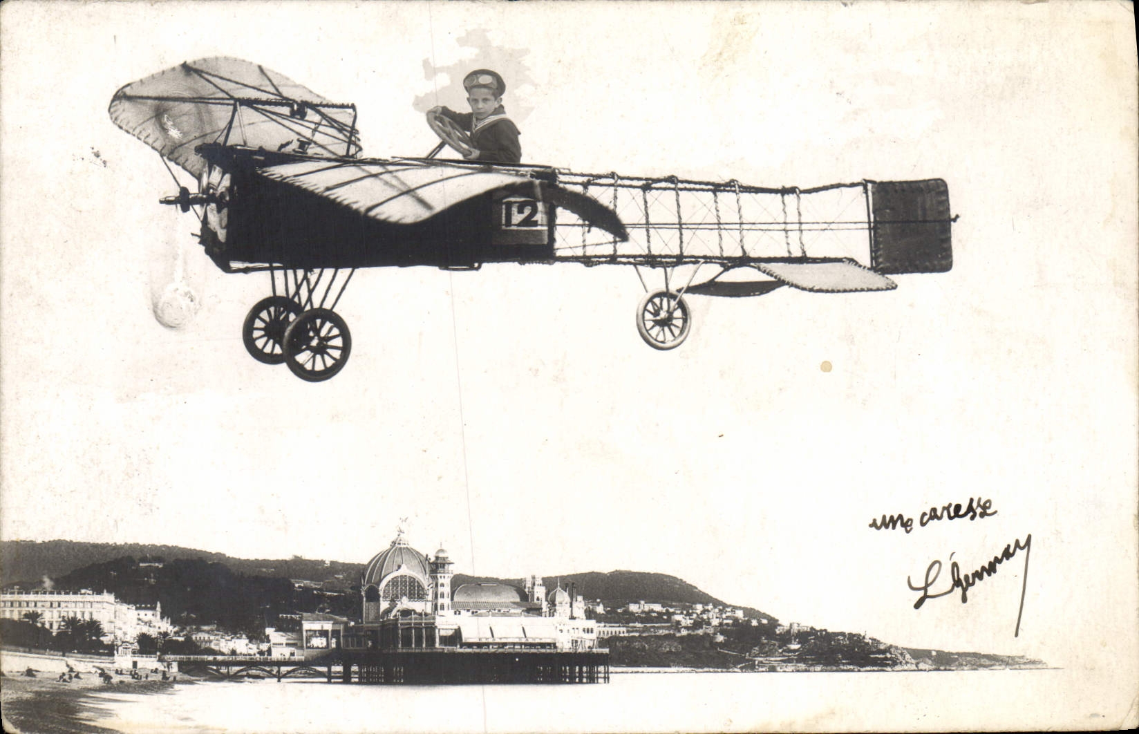 CPA Fantaisie Avion Aviation Nice 