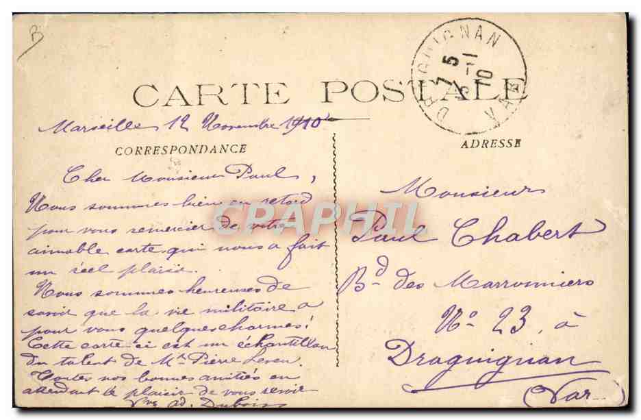 CPA Fantaisie Avion Aviation Latham — Back
