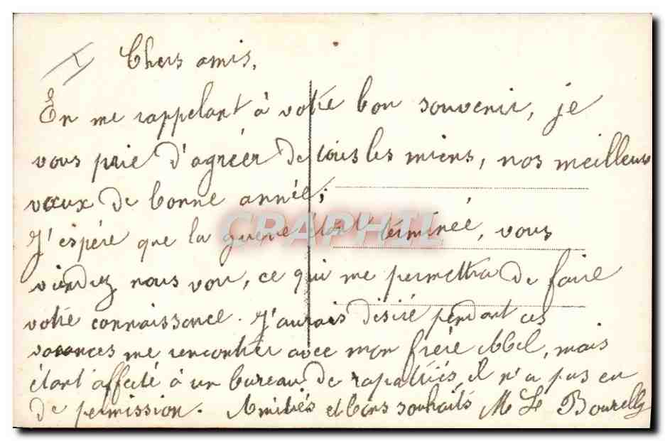 CPA Fantaisie Avion Aviation — Verso