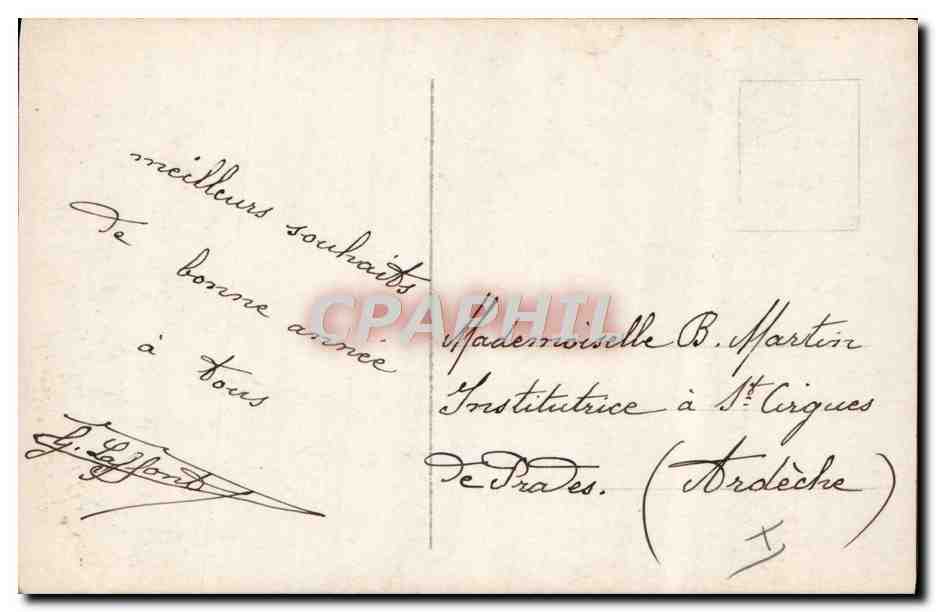 CPA Fantaisie Avion Aviation homme — Rückseite