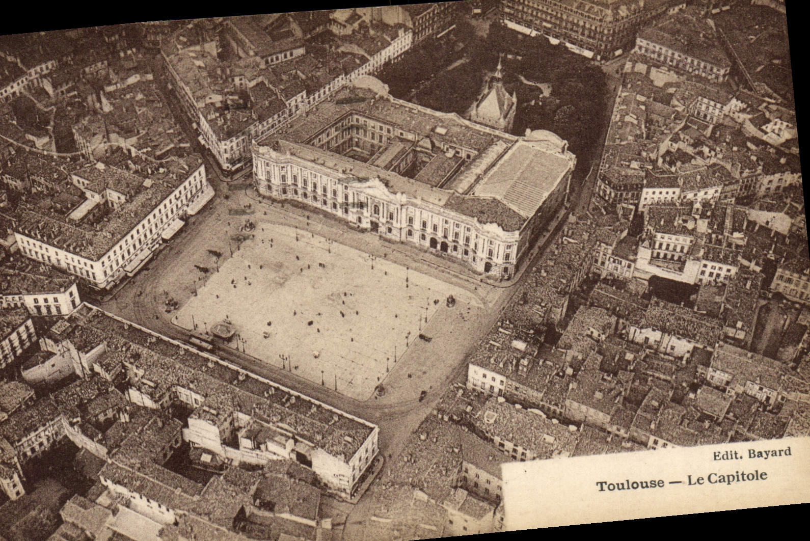 CPA Avion Aviation Toulouse Capitole Vue du ciel