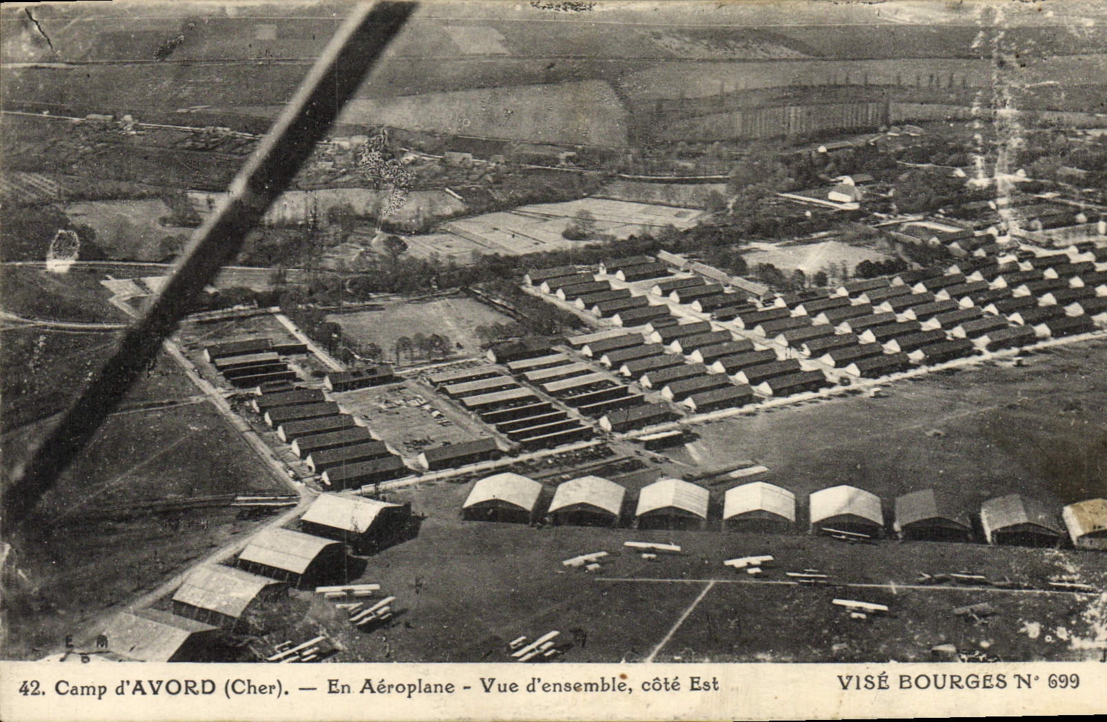 CPA Avion Aviation Camp d'Avord en aeroplane Vue d'ensemble 
