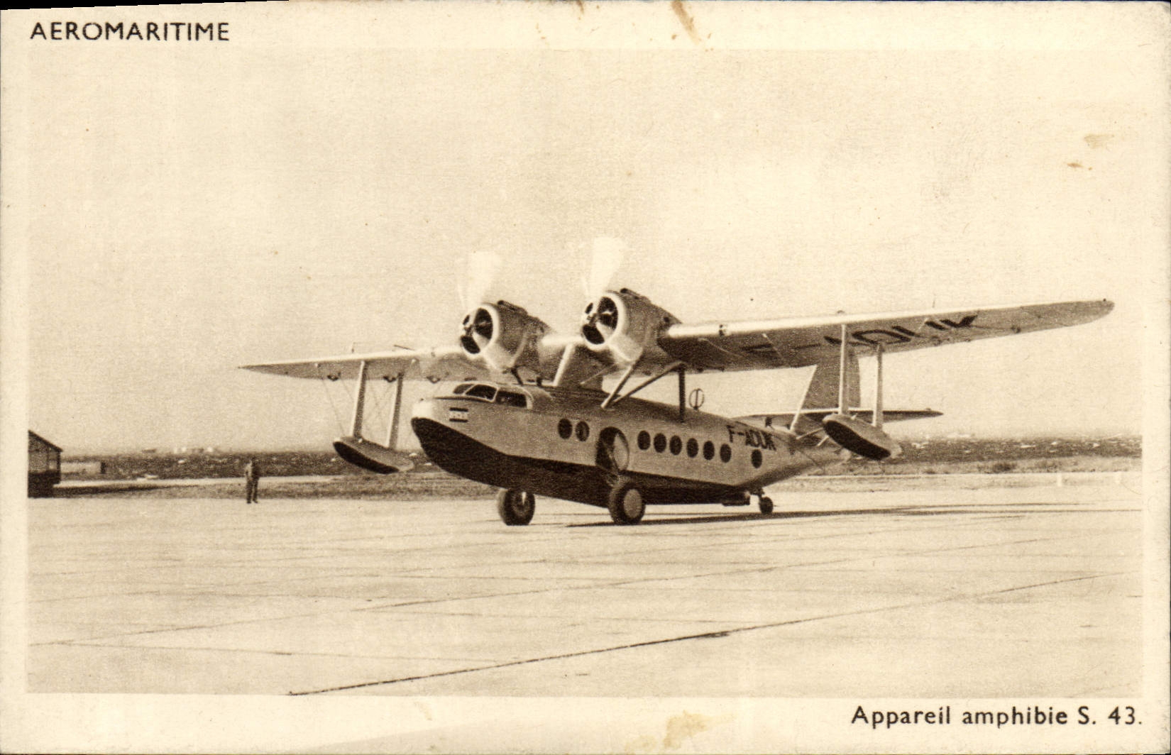 CPA Avion Aviation Aeromaritime Appareil amphibie S43 Hydravion