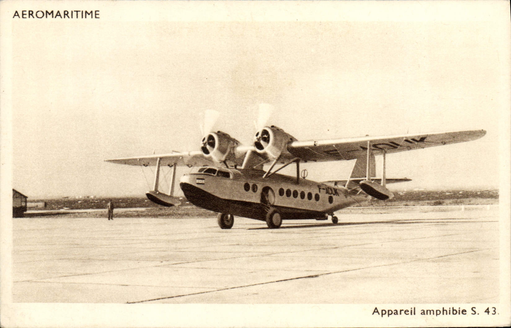 CPA Avion Aviation Aeromaritime Appareil Amphibie S43 Hydravion