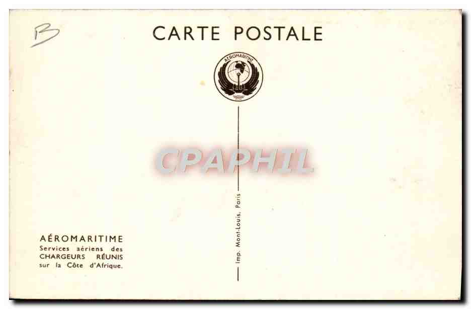 CPA Avion Aviation Aeromaritime Appareil Amphibie S43 Hydravion — Back