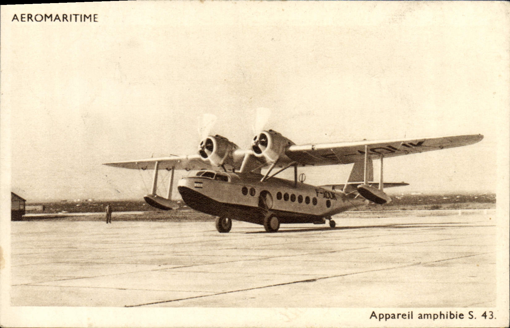 CPA Avion Aviation Aeromaritime Appareil amphibie S43 Hydravion