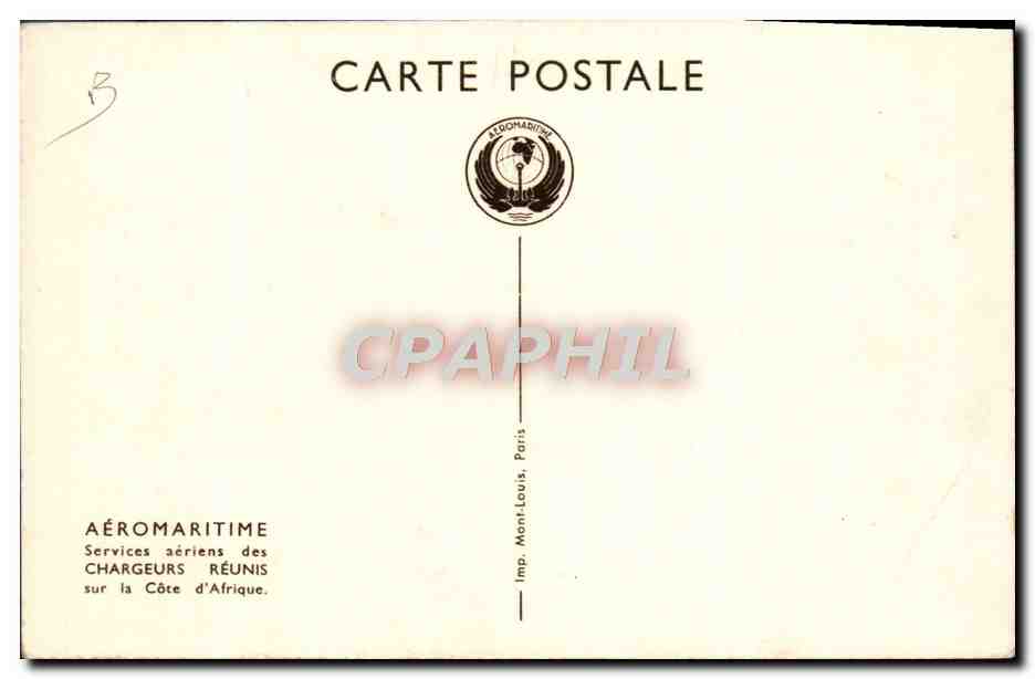 CPA Avion Aviation Aeromaritime Appareil amphibie S43 Hydravion — Verso