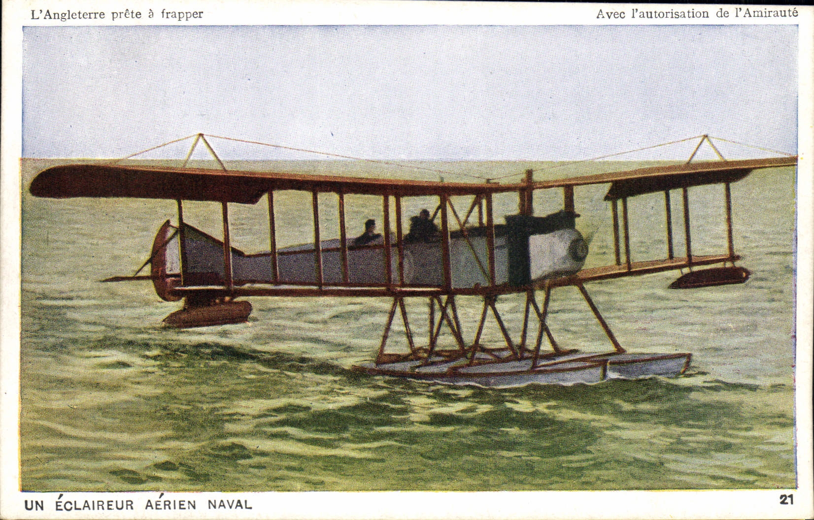 CPA Avion Aviation Un eclaireur aerien naval Hydravion 