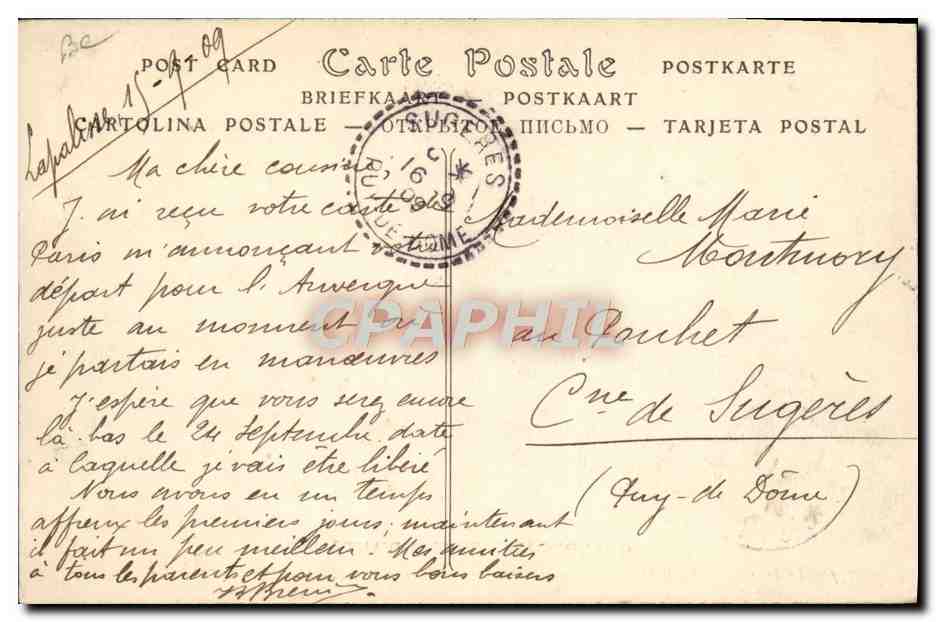 CPA Avion Aviation Dirigeable Zeppelin Grandes maneouvres d'Automne La Republique  — Verso