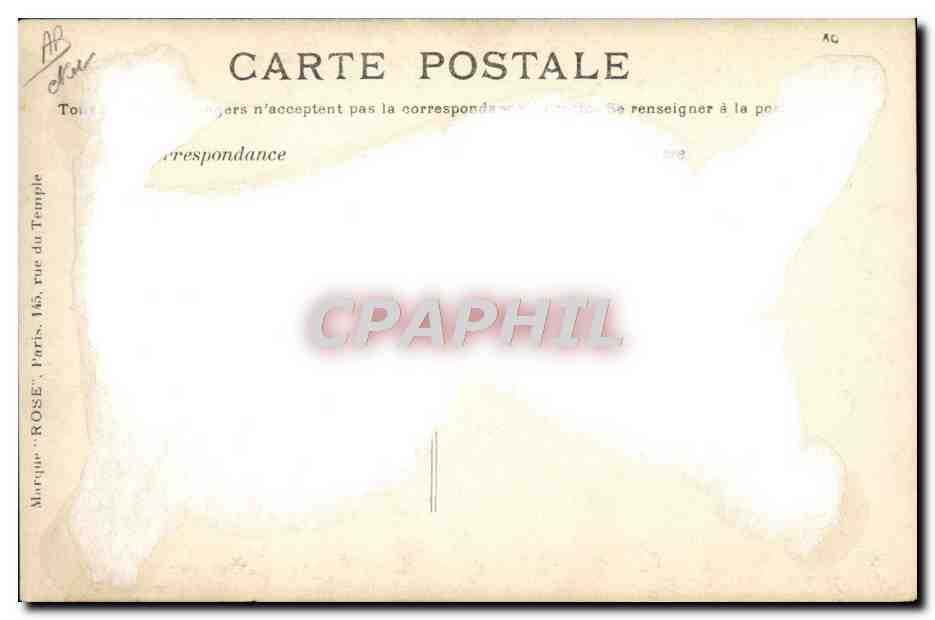 CPA Avion Aviation Dirigeable Zeppelin Zodiac III 1909 — Rückseite