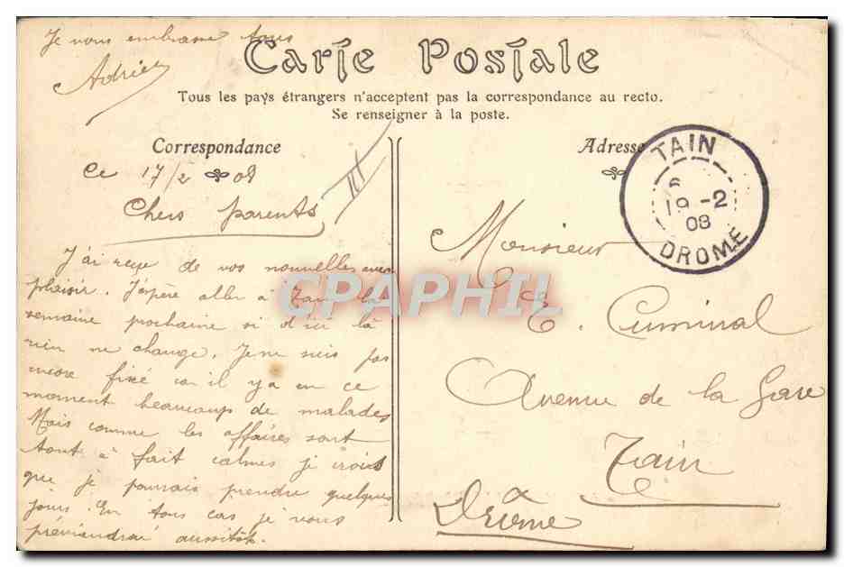 CPA Avion Aviation Dirigeable Zeppelin Ville de Paris Henry Deutsch Surcouf  — Rückseite
