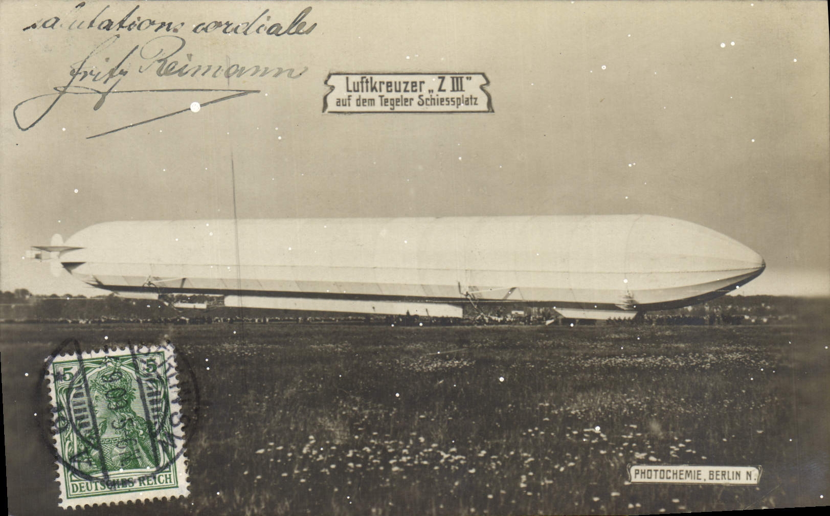 CPA Avion Aviation Dirigeable Zeppelin Berlin Luftkreuzer Z III